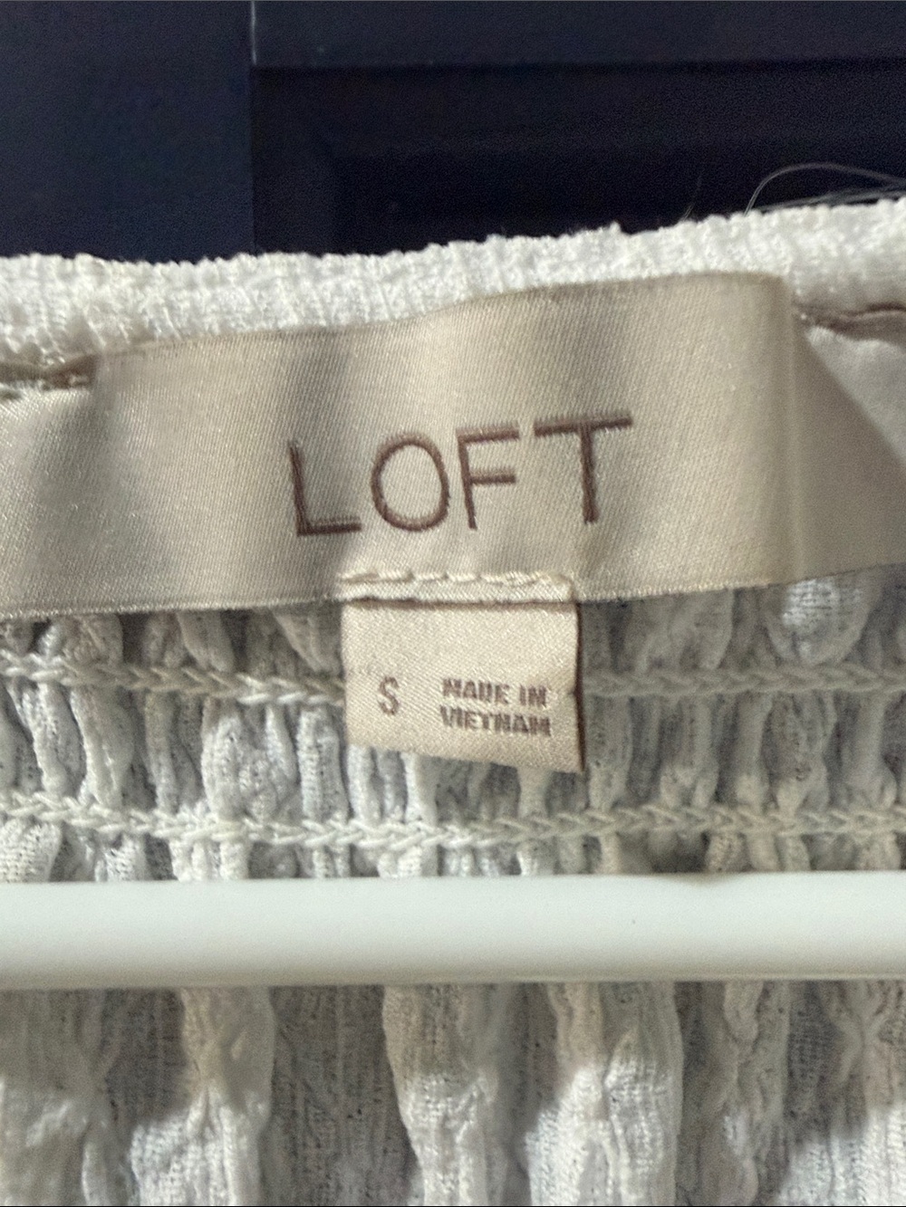 LOFT Double Tie Front Smocked Peplum Top - Picture 3 of 5